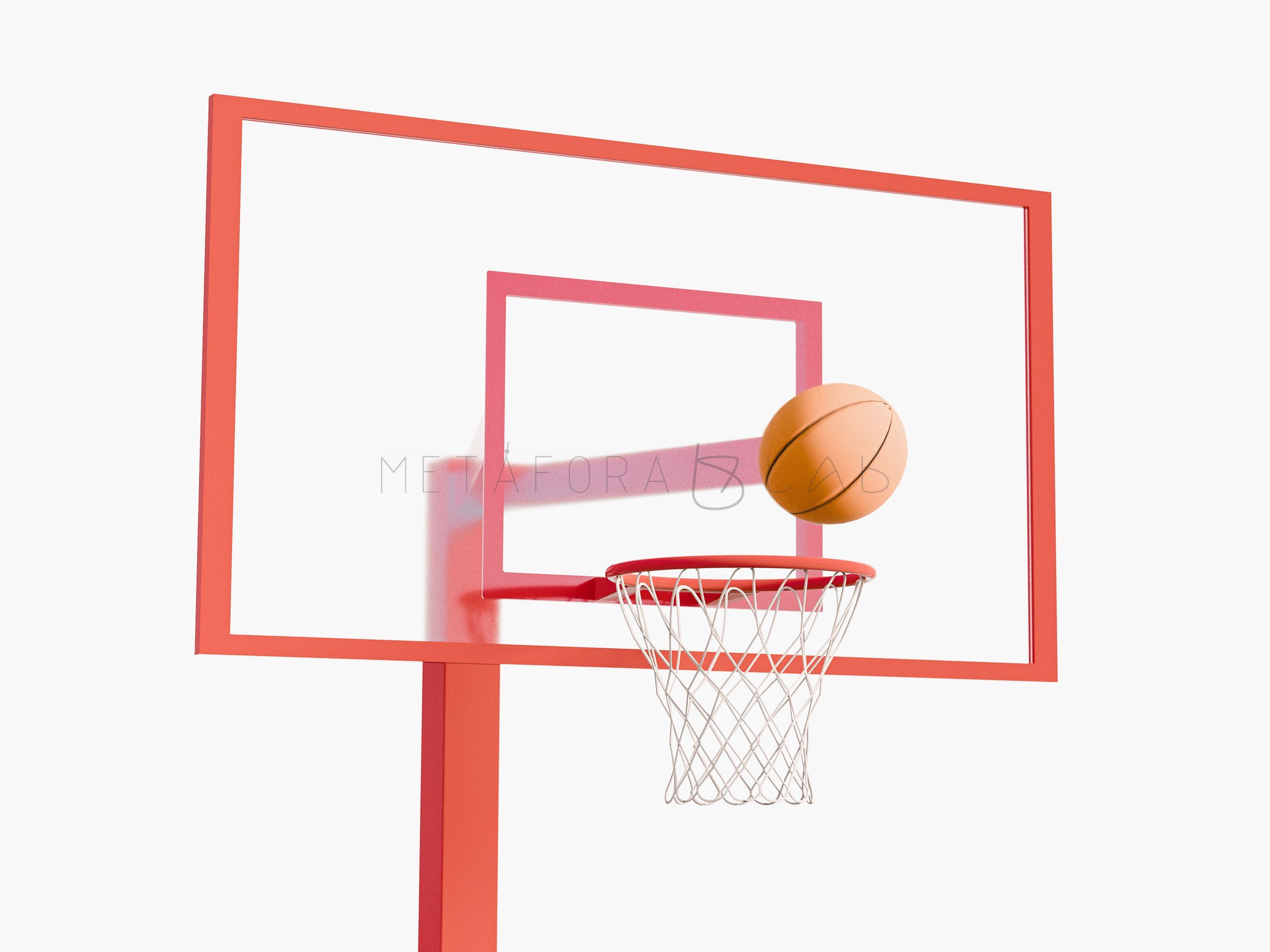 Баскетбольная стойка красная QQS-002