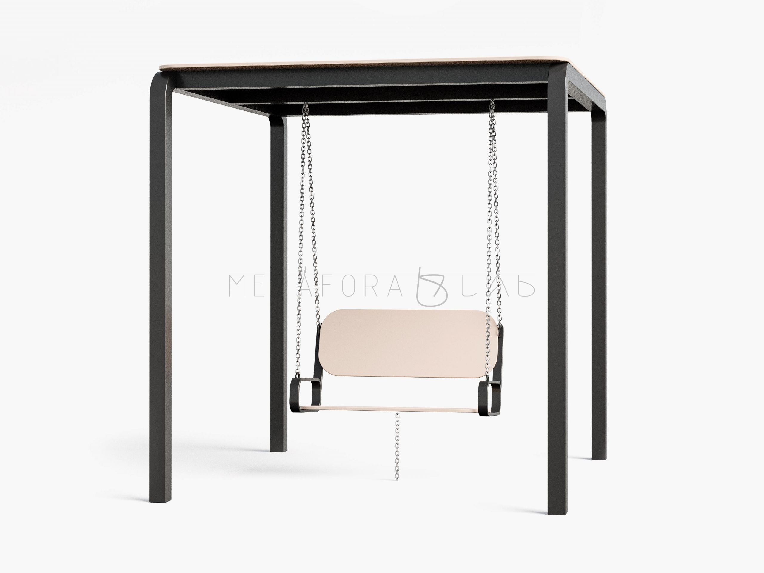 Пергола Тенториум умбра с качелями