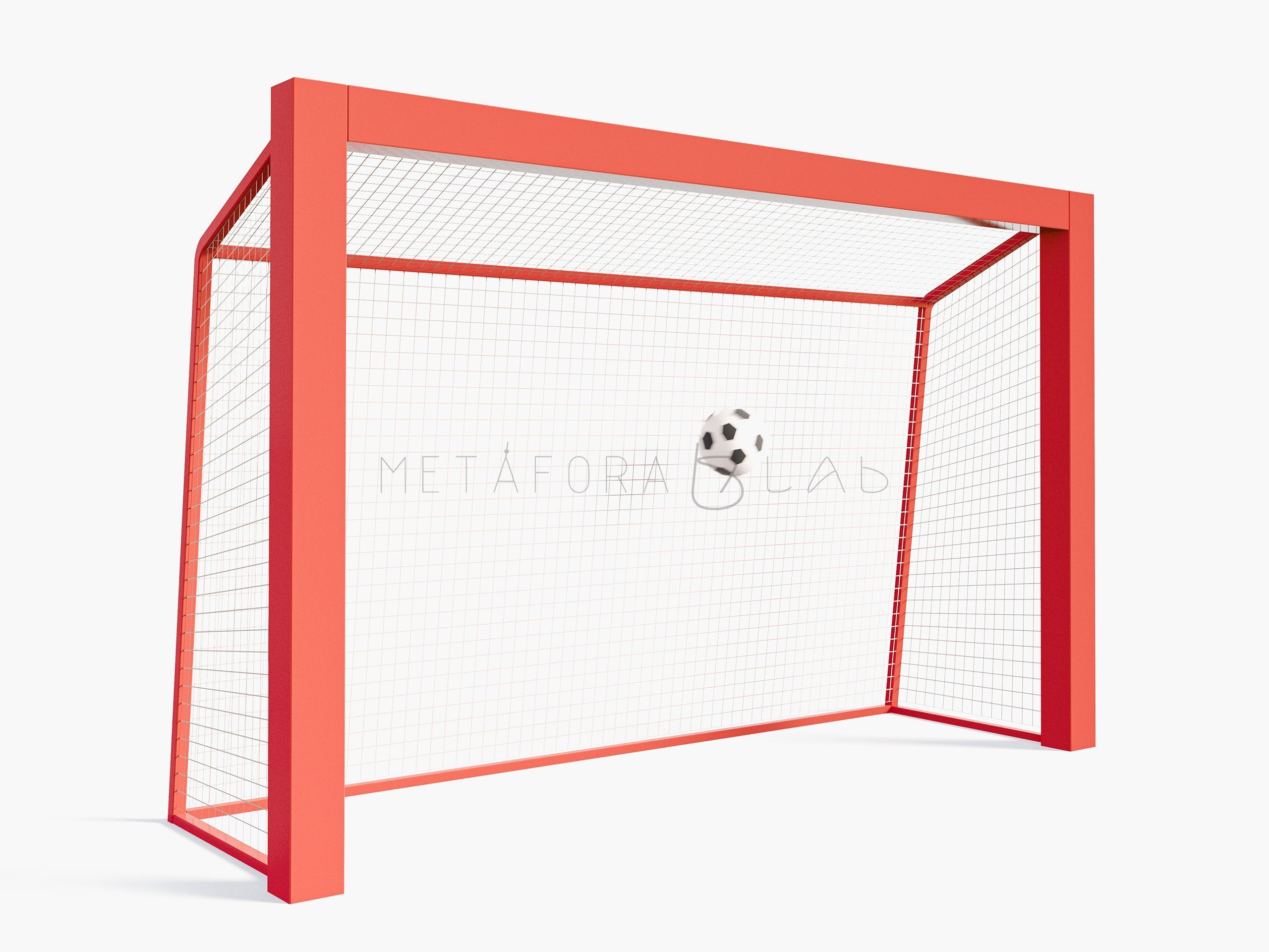 Ворота футбольные красные QQS-003